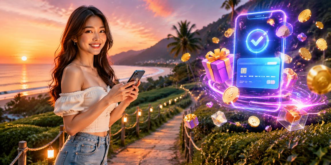 Player using mobile casino in Penang for video slots